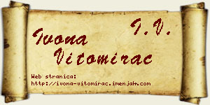 Ivona Vitomirac vizit kartica